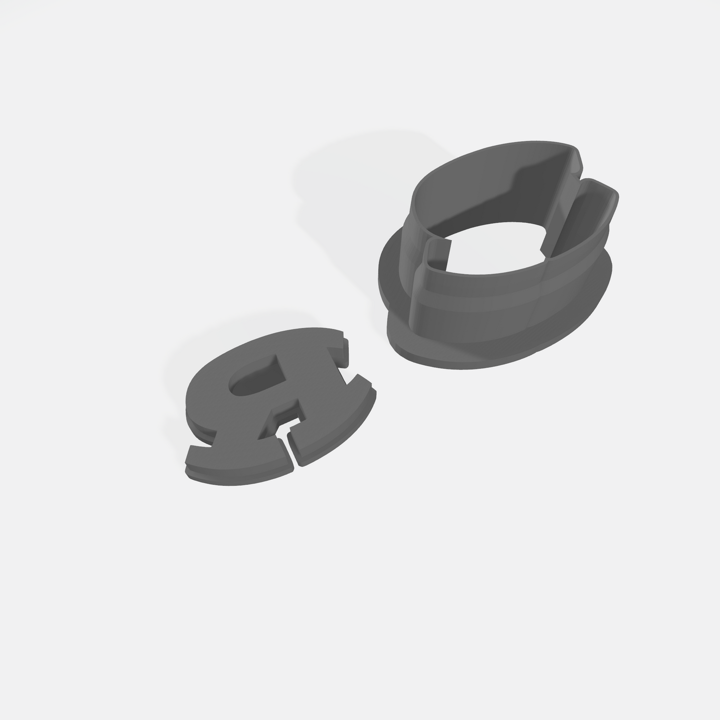 Warner Robins R Cookie Cutter & Stamp Set: Ideal for Cookies, Ceramics, Pottery, Polymer Clay, and Fondant