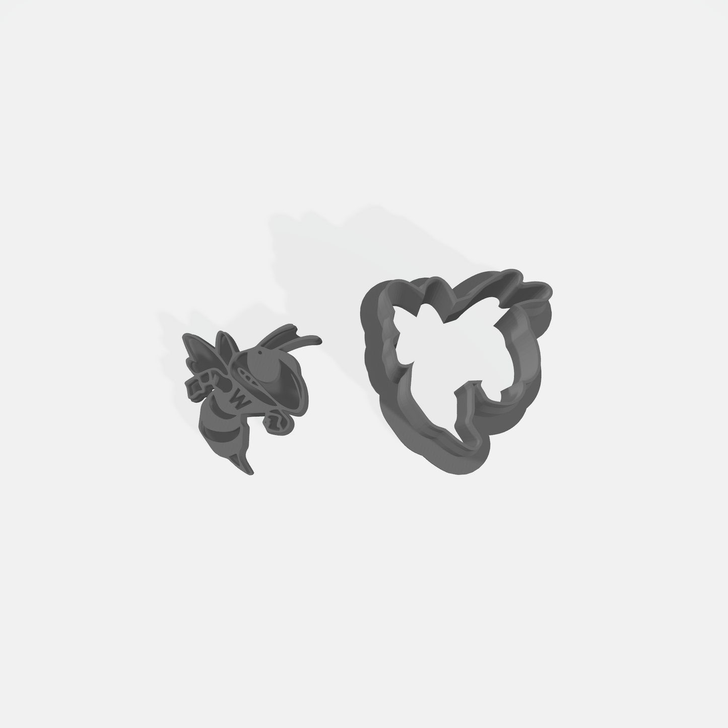 Hornet with W Cookie Cutter & Stamp Set: Ideal for Cookies, Ceramics, Pottery, Polymer Clay, and Fondant