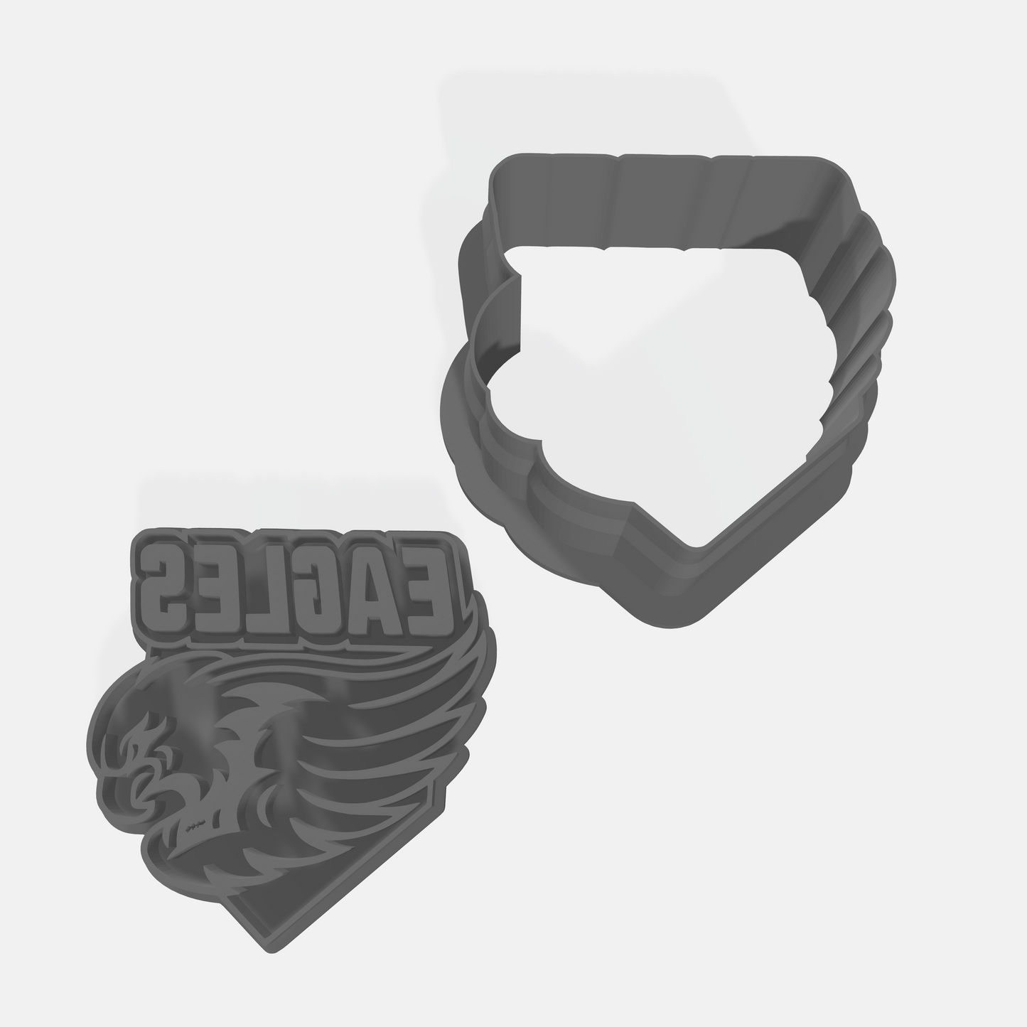 Northside Eagles Eagle Cookie Cutter & Stamp Set - Ideal for Cookies, Ceramics, Pottery, Polymer Clay, Fondant & More
