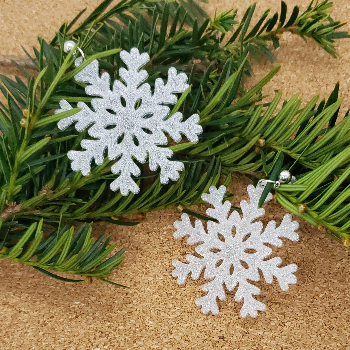 Frozen Elegance Snowflake Earrings