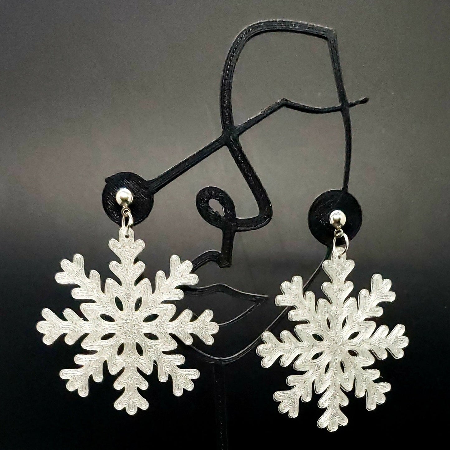 Frozen Elegance Snowflake Earrings