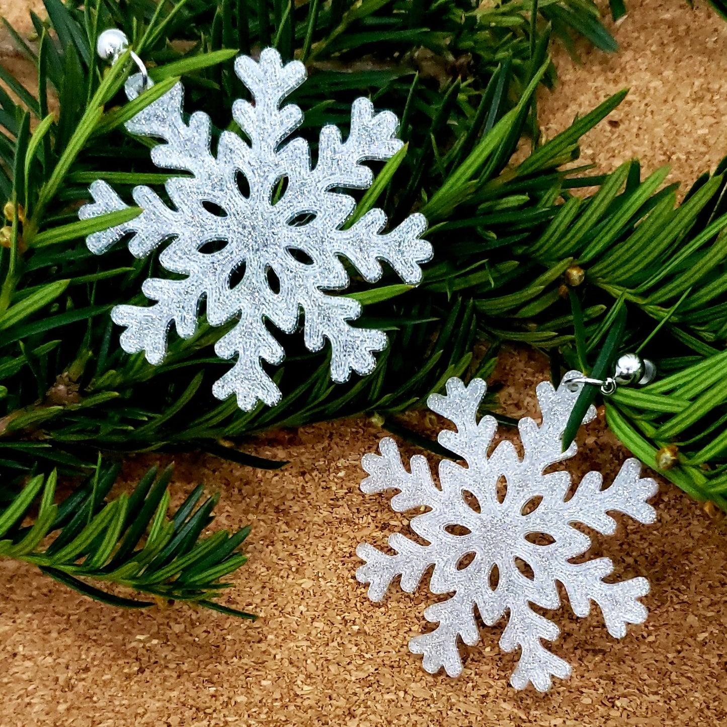 Frozen Elegance Snowflake Earrings