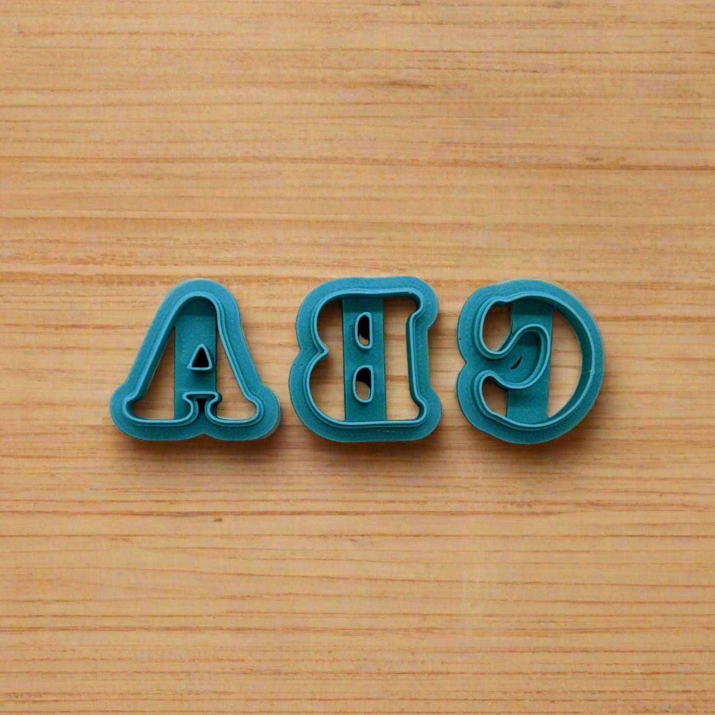 A, B and C, 3 Piece Letter Cutter Set - Ideal for Ceramics, Pottery, Cookies, Polymer Clay, Fondant, and More