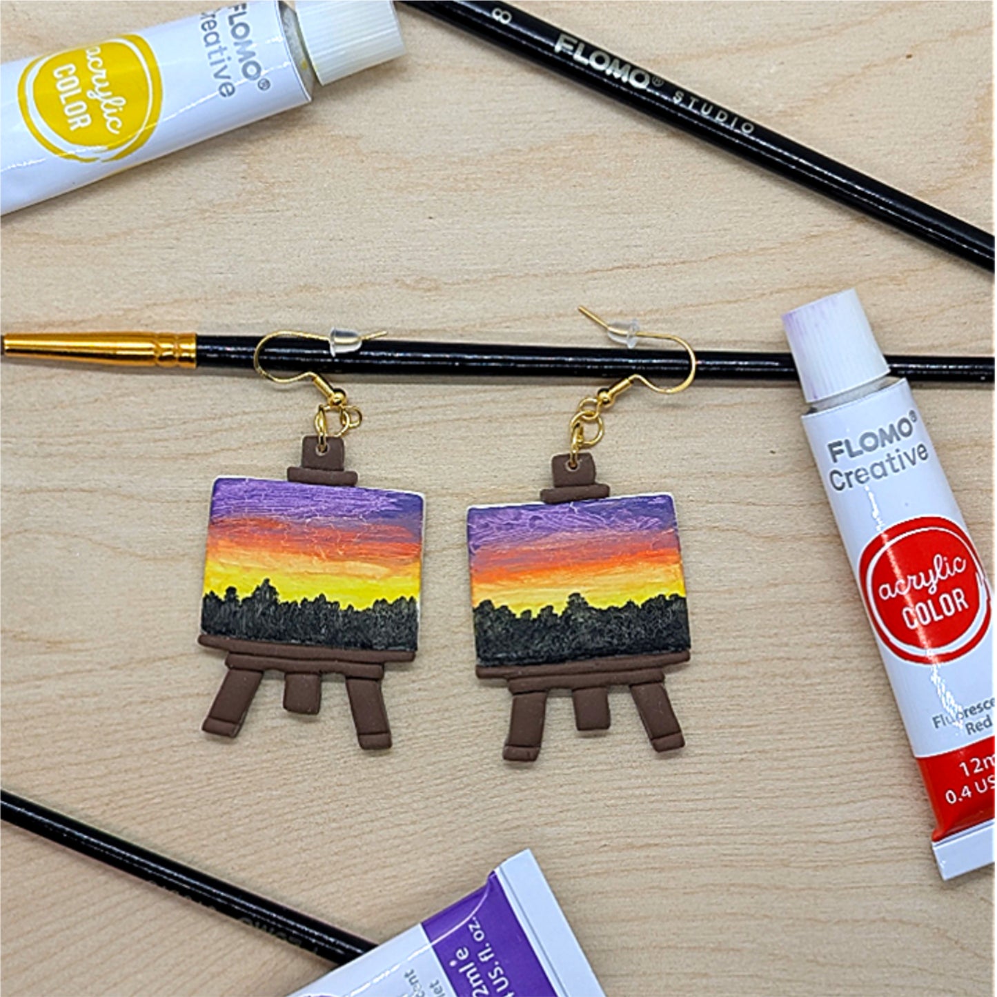 Artist's Easel 3-Piece Cookie Cutter Set: Ideal for Cookies, Ceramics, Pottery, Polymer Clay, Fondant - Multi-Medium Craft & Baking Tool