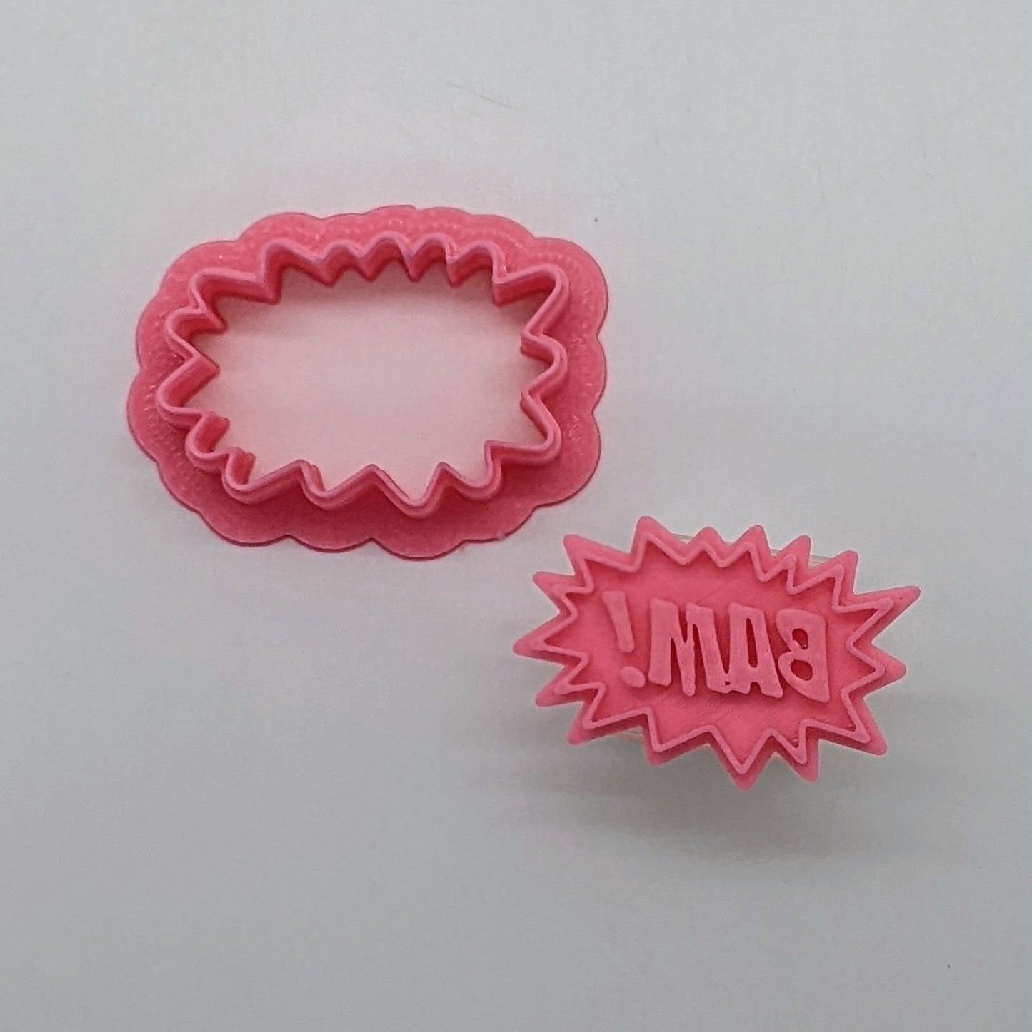 Superhero Comic Book BAM! Bubble Stamp & Cutter Set for Cookies, Ceramics, Pottery, Polymer Clay, Fondant - Multi-Medium Craft & Baking Tool