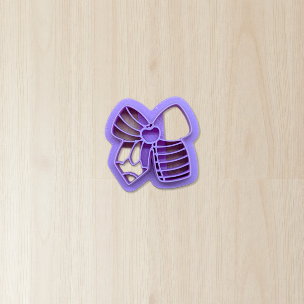 Back to School Notepad Pencil Bow Cutter: for Cookies, Ceramics, Pottery, Fondant, and More