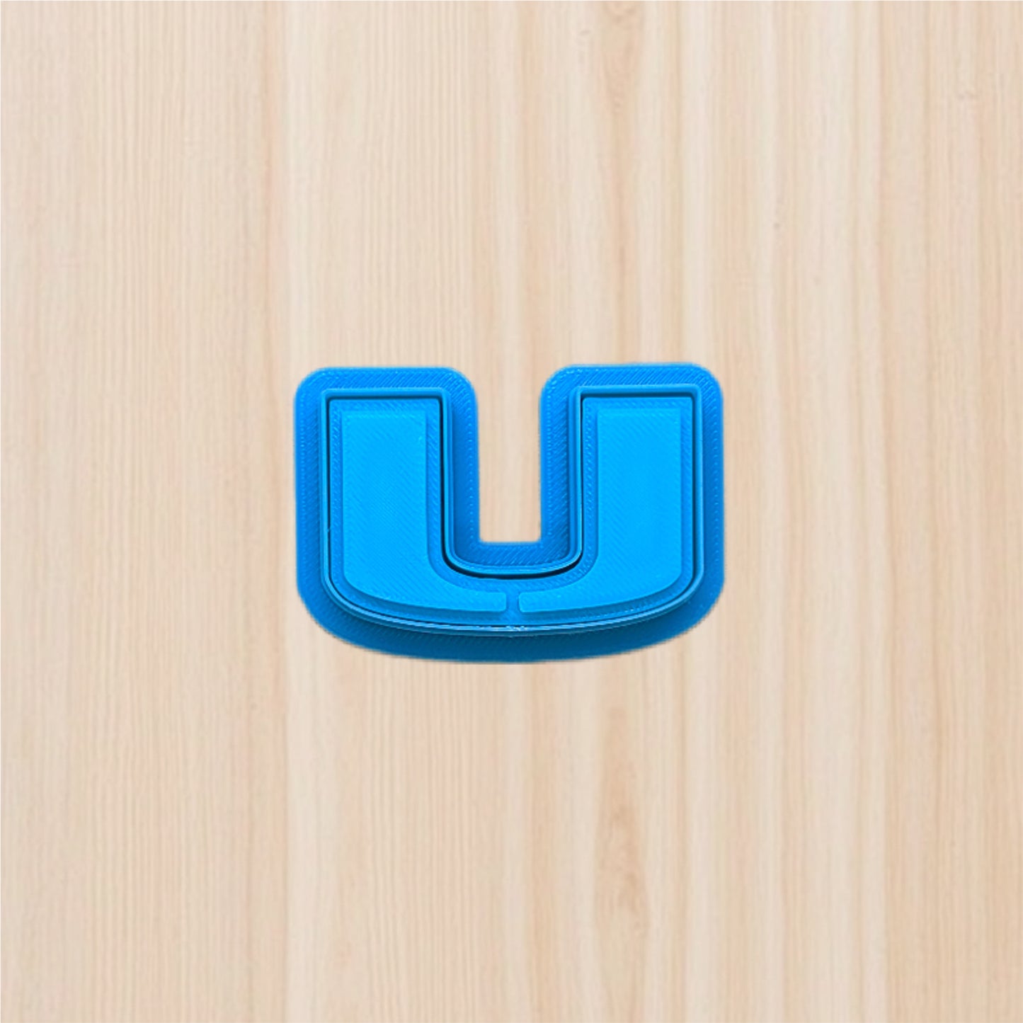 University of Miami U Cookie Cutter & Stamp Set: Ideal for Cookies, Ceramics, Pottery, Polymer Clay, and Fondant