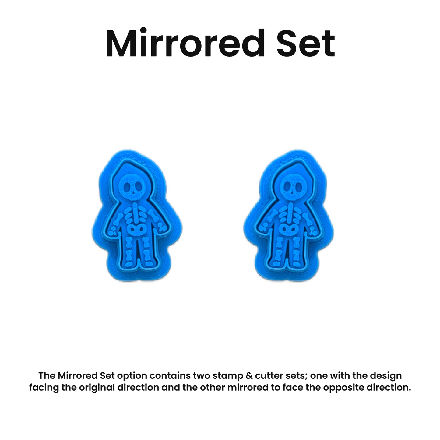 Lil’ Skeleton Hoodie Cookie Cutter & Stamp Set: Versatile Tool for Cookies, Ceramics, Pottery, Fondant, and More