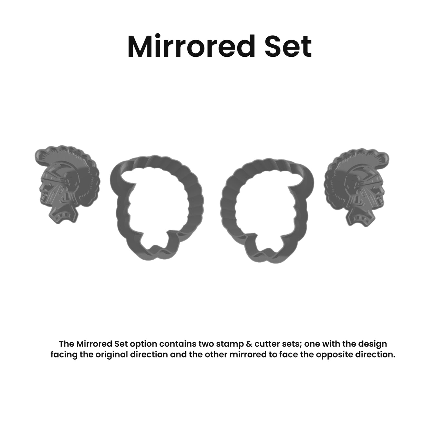 Trojan Cookie Cutter & Stamp Set: Versatile Tool for Cookies, Ceramics, Pottery, Fondant, Polymer Clay and More