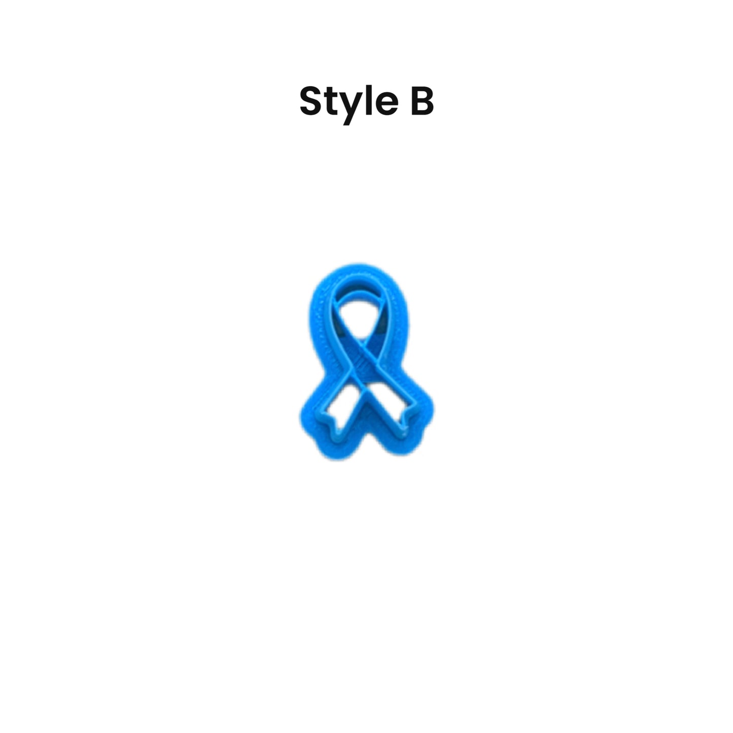 Awareness Ribbon Cookie Cutter with 4 Style Options: Ideal for Cookies, Ceramics, Pottery, Polymer Clay, Fondant - Multi-Medium Craft & Baking Tool