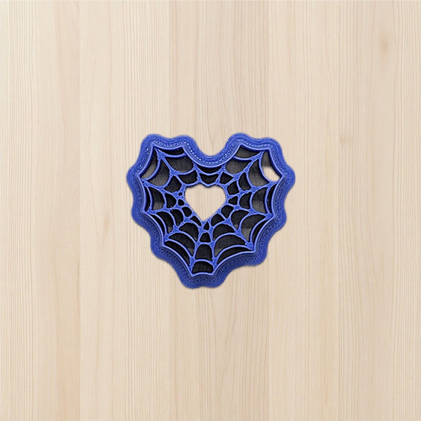 Heart Shaped Spiderweb Cookie Cutter with 2 Style Options: for Ceramics, Pottery, Polymer Clay, Fondant - Multi-Medium Craft & Baking Tool