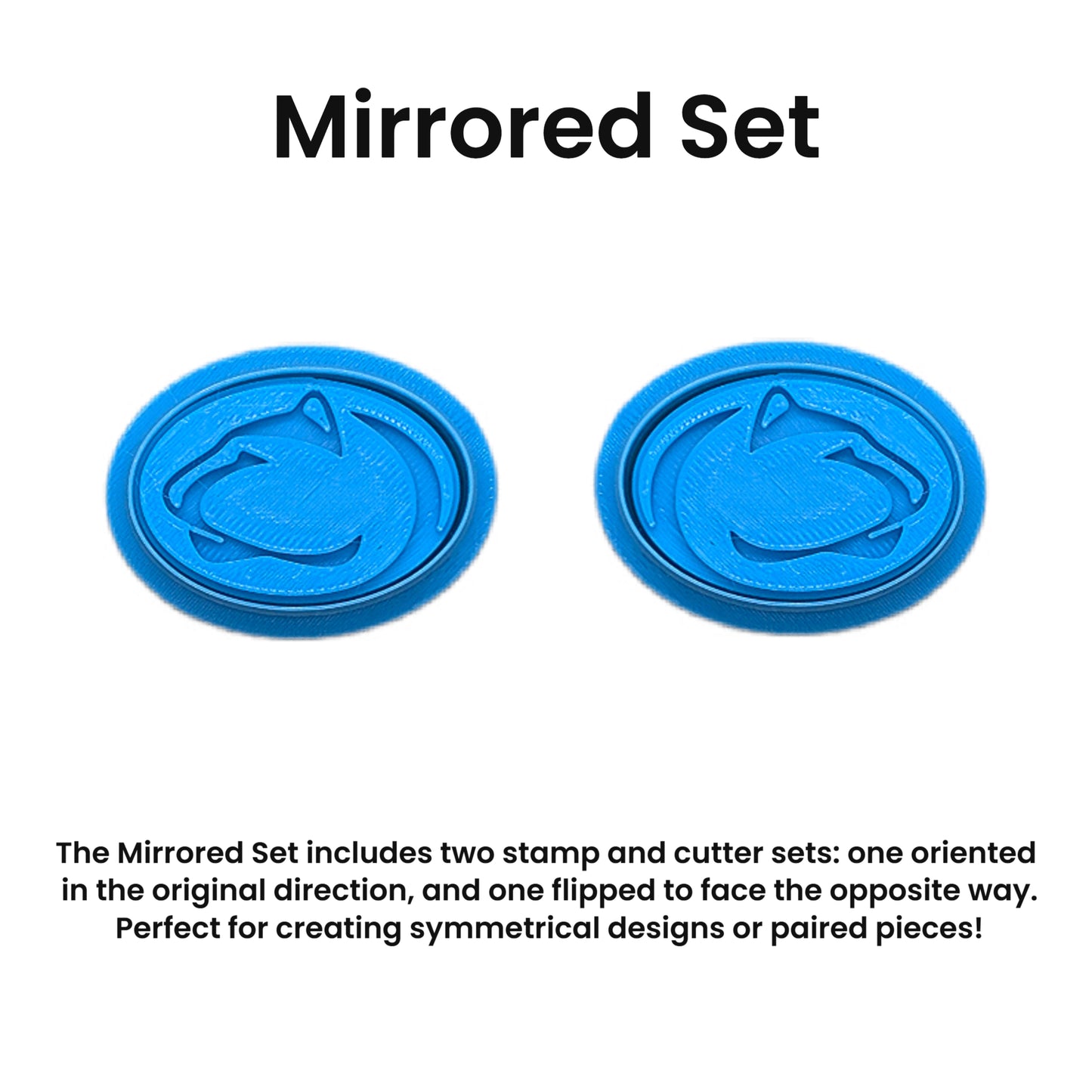 Penn State Lion Cookie Cutter & Stamp Set: Ideal for Cookies, Ceramics, Pottery, Polymer Clay, and Fondant