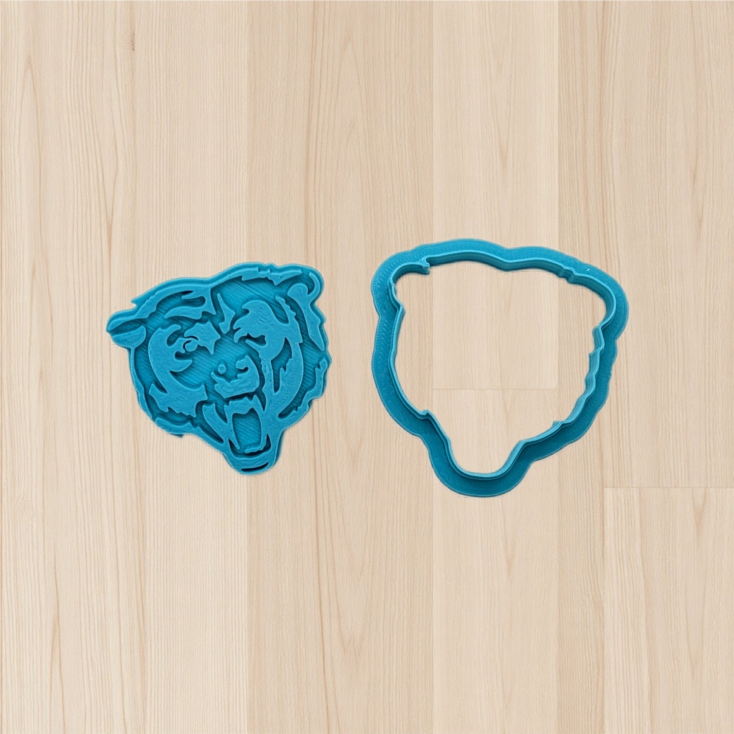 Chicago Bears Cookie Cutter & Stamp Set for Cookies, Ceramics, Pottery, Polymer Clay, Fondant - Multi-Medium Craft & Baking Tool