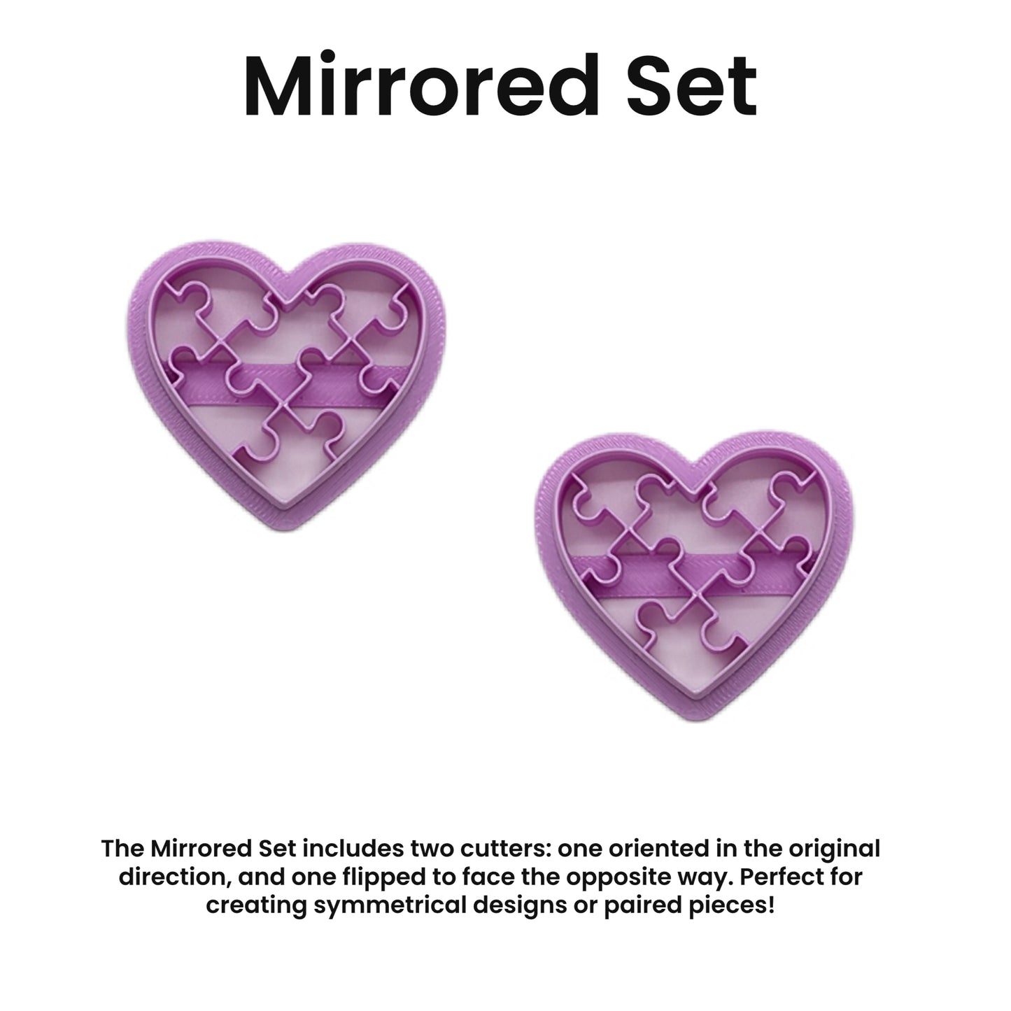 Puzzled Heart Cookie Cutter: Ideal for Cookies, Ceramics, Pottery, Polymer Clay, and Fondant