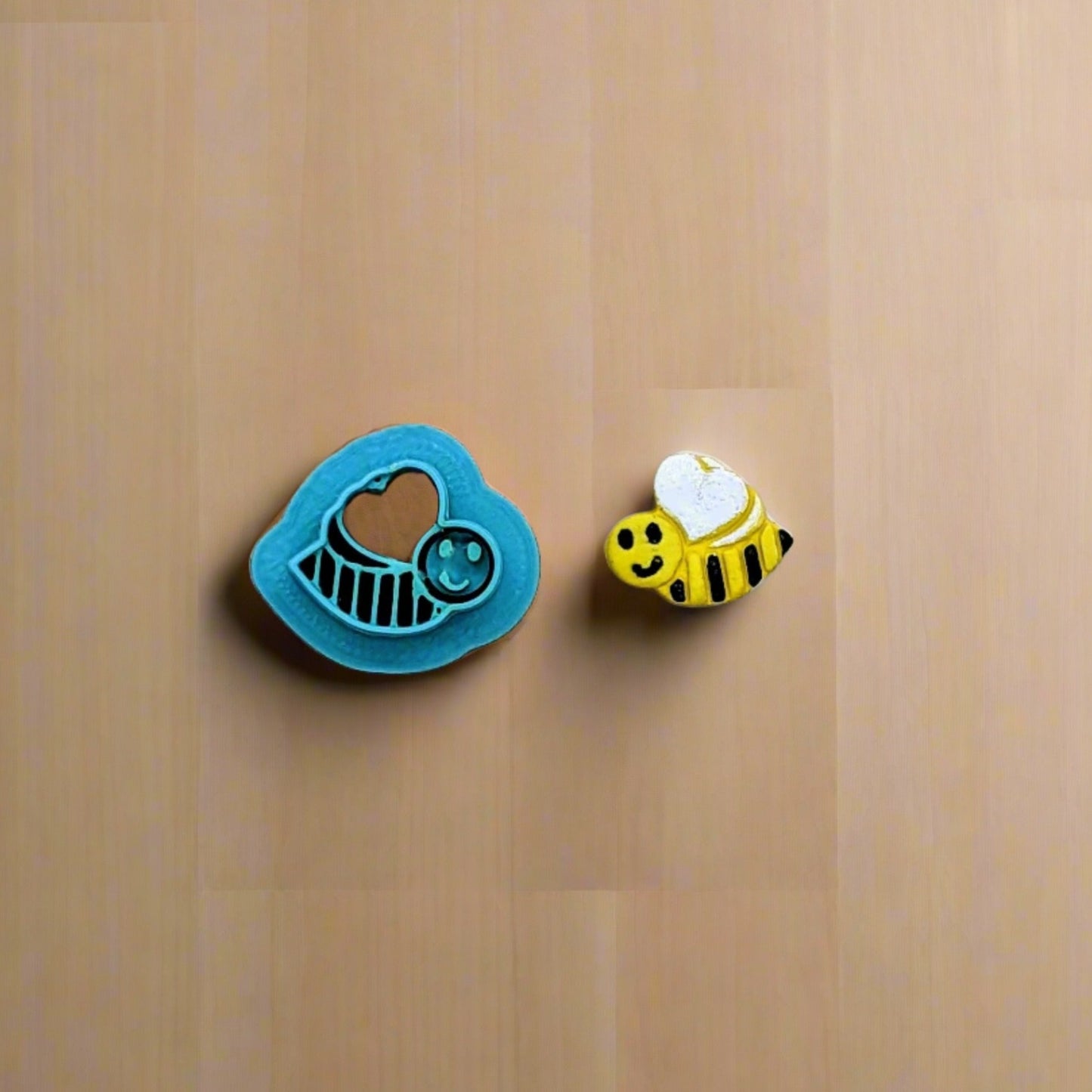 Bee with Heart Wings Cookie Cutter for Cookies, Ceramics, Pottery, Polymer Clay, Fondant - Multi-Medium Craft & Baking Tool