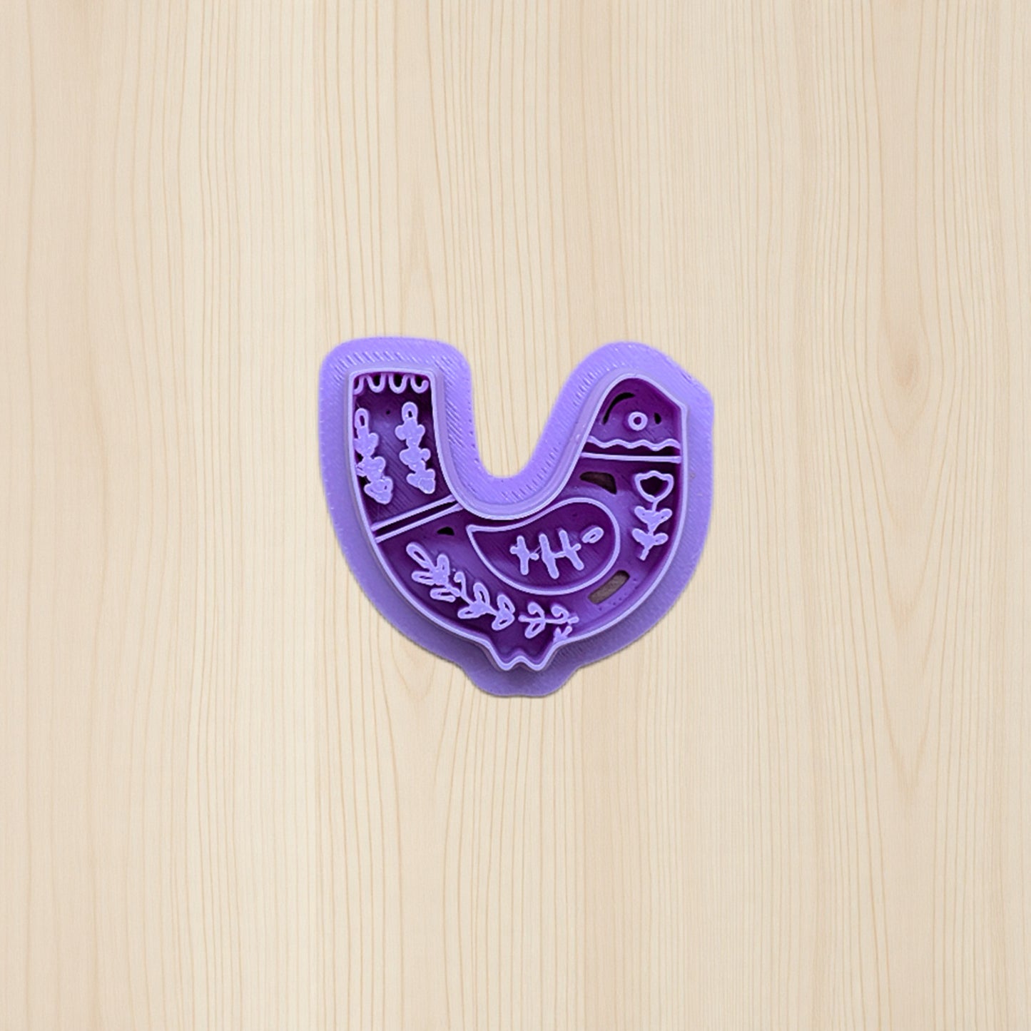 Boho Folk Art Bird (Style F) Cookie Cutter: Ideal for Cookies, Ceramics, Pottery, Polymer Clay, and Fondant
