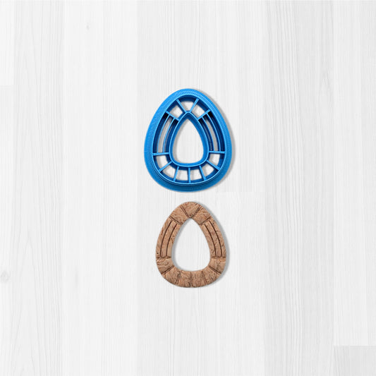Boho Teardrop Hoop Cutter – Polymer Clay Earring Tool for Modern Jewelry Designs