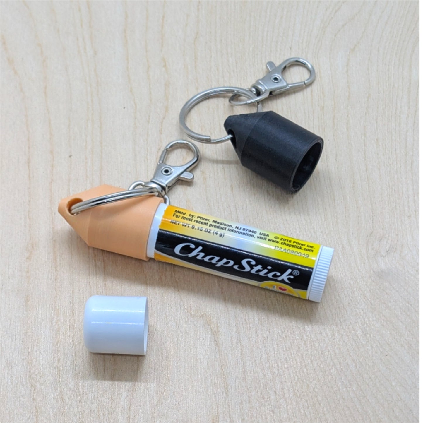 Lip Balm Keychain Cap – Clip-On Chapstick Holder for School Bags & Backpacks | 24 Color Options