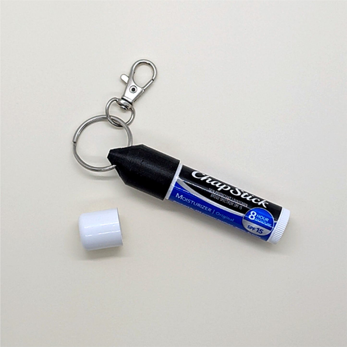 Lip Balm Keychain Cap – Clip-On Chapstick Holder for School Bags & Backpacks | 24 Color Options
