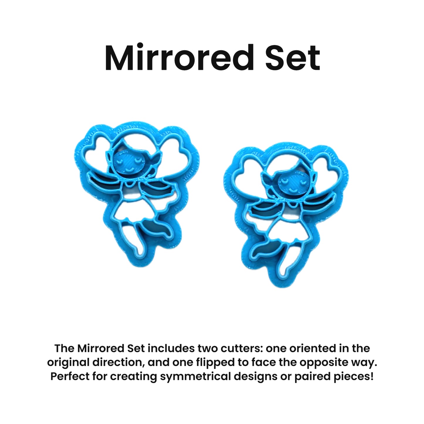 Clover Charm Fairy (Style A) Cookie Cutter: Versatile Tool for Ceramics, Pottery, Cookies, Polymer Clay & More