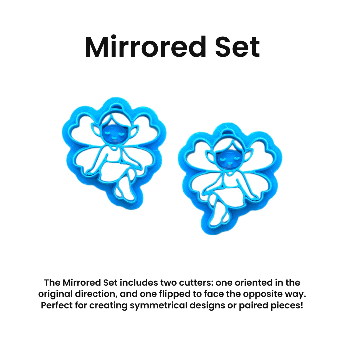 Clover Peace Fairy (Style C) Cookie Cutter: Versatile Tool for Ceramics, Pottery, Cookies, Polymer Clay & More