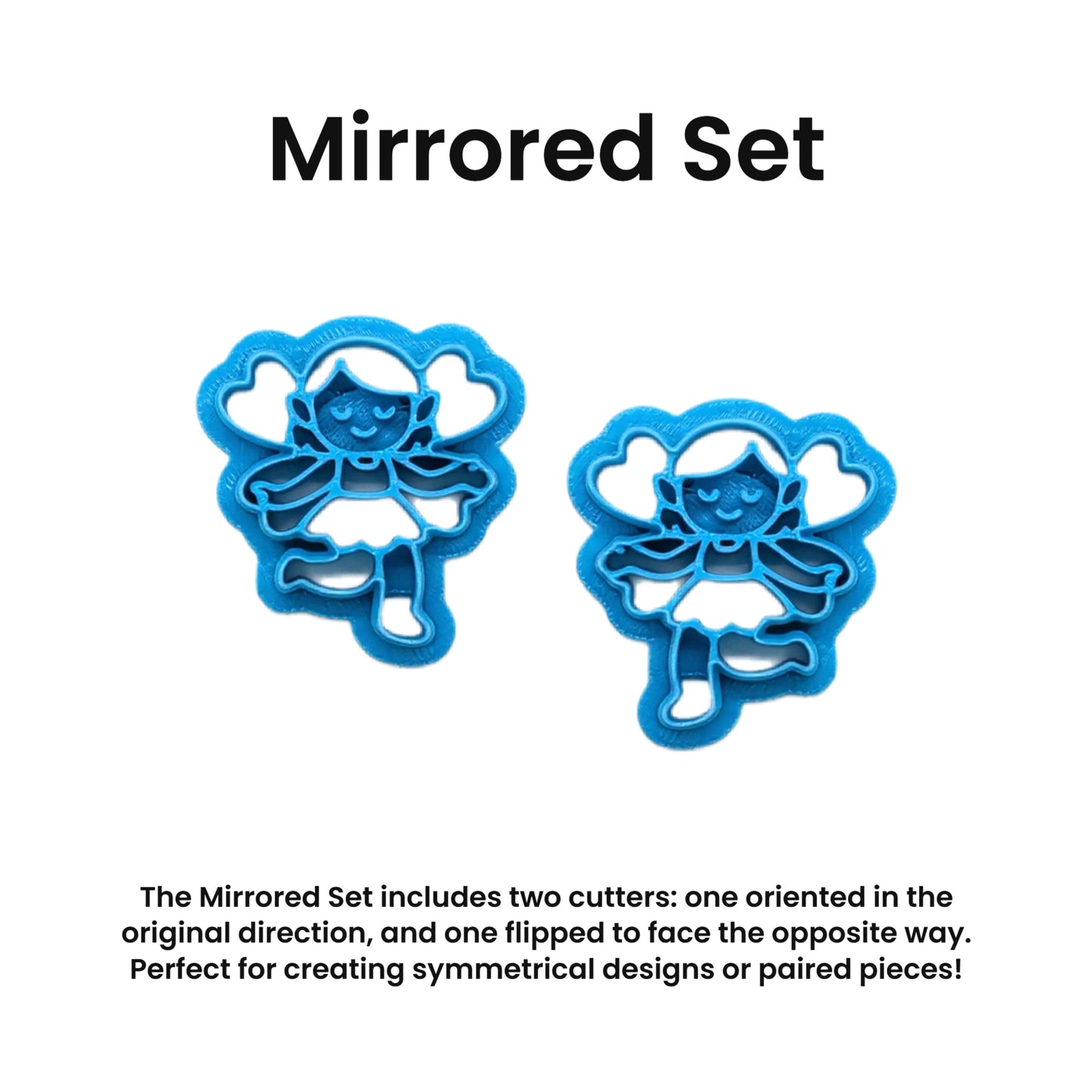 Clover Joy Fairy (Style D) Cookie Cutter: Versatile Tool for Ceramics, Pottery, Cookies, Polymer Clay & More