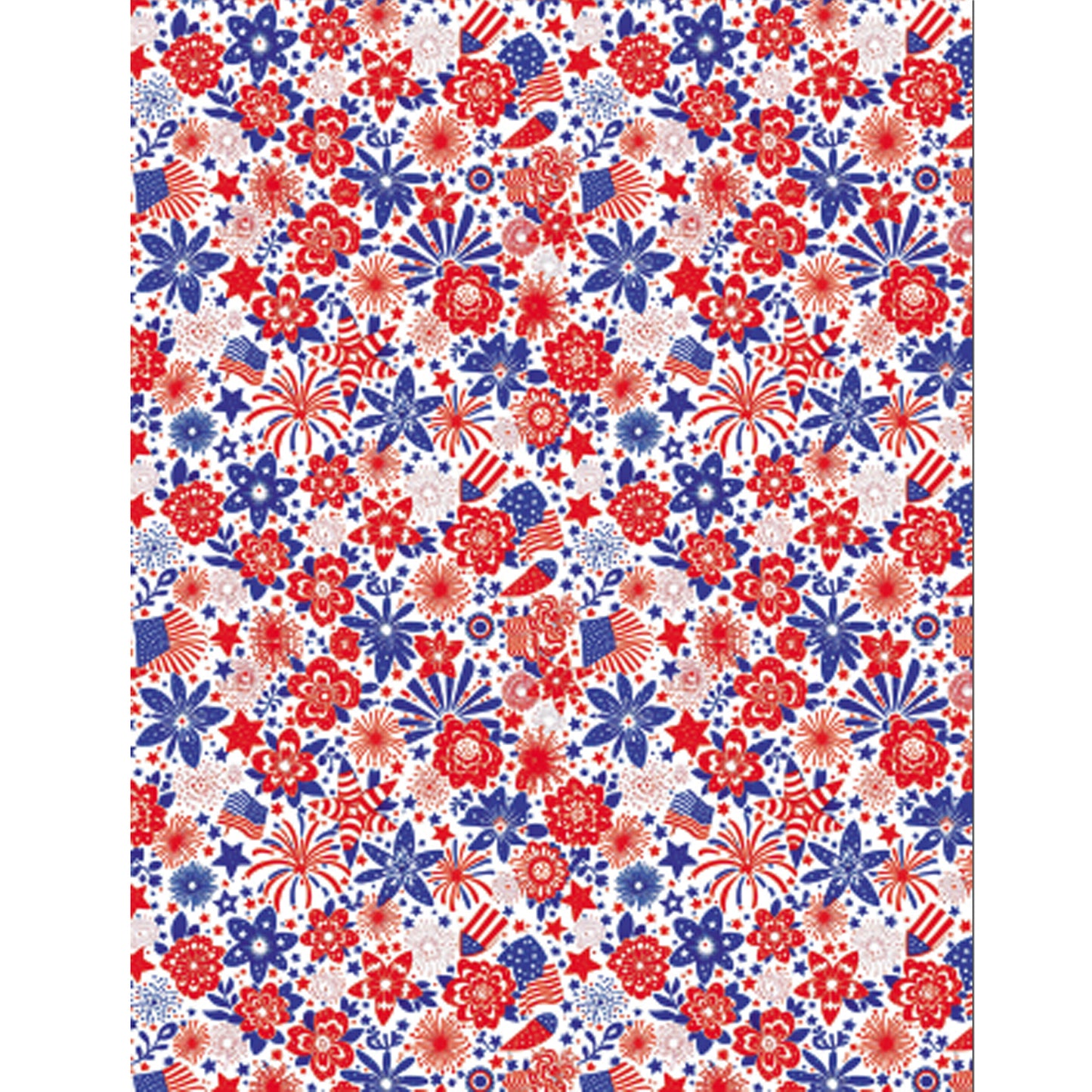 Star Spangled Bloom Patriotic Water-Soluble Transfer Sheet