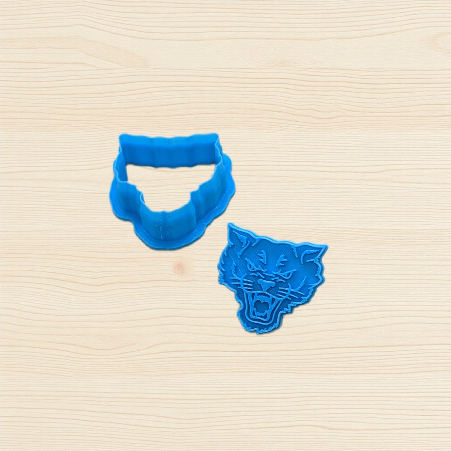 Whiskered Wildcat Cutter & Stamp Set: Versatile Tool for Cookies, Ceramics, Pottery, Fondant, and More