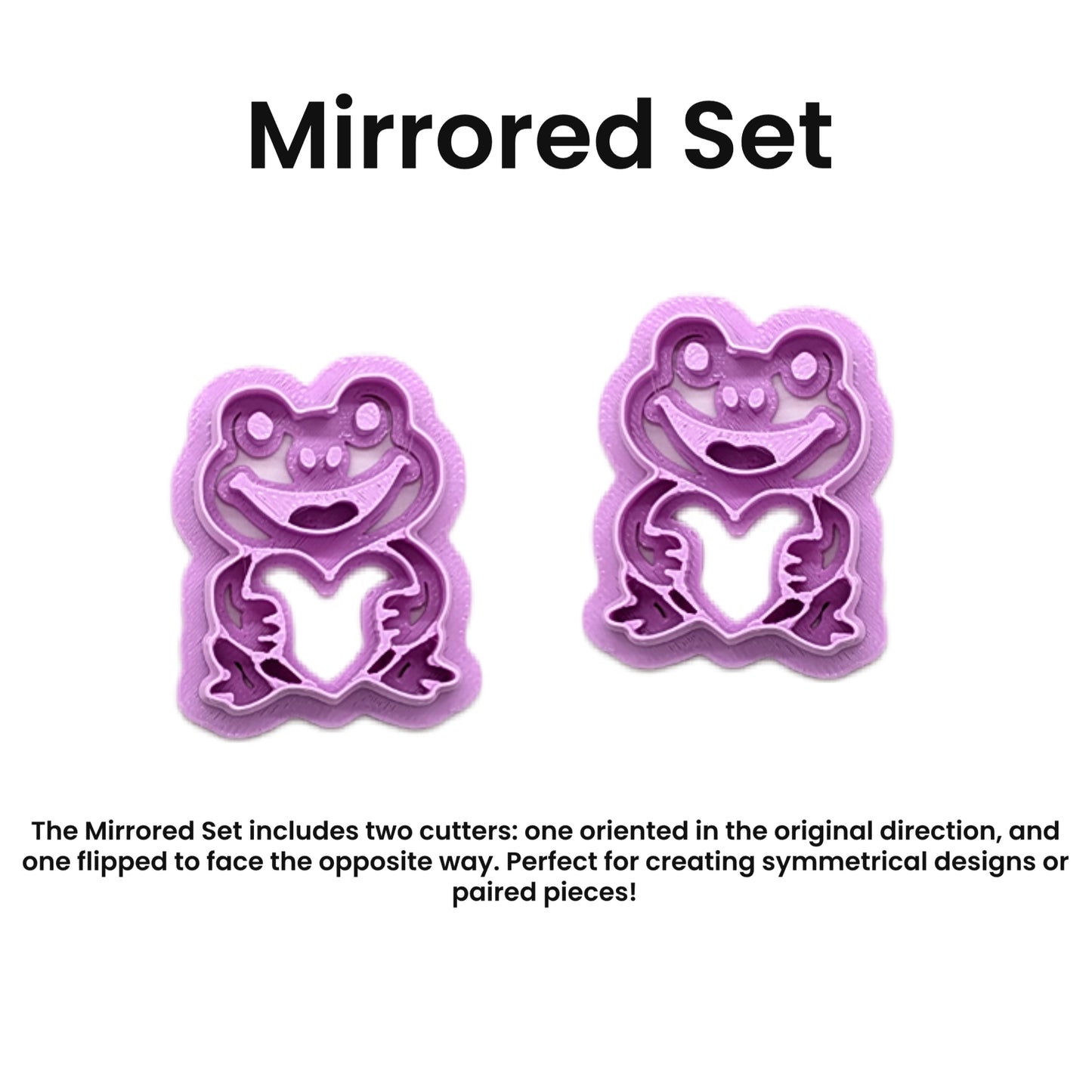 Smiling Frog with Heart (Style D) Cookie Cutter: Ideal for Cookies, Ceramics, Pottery, Polymer Clay, and Fondant