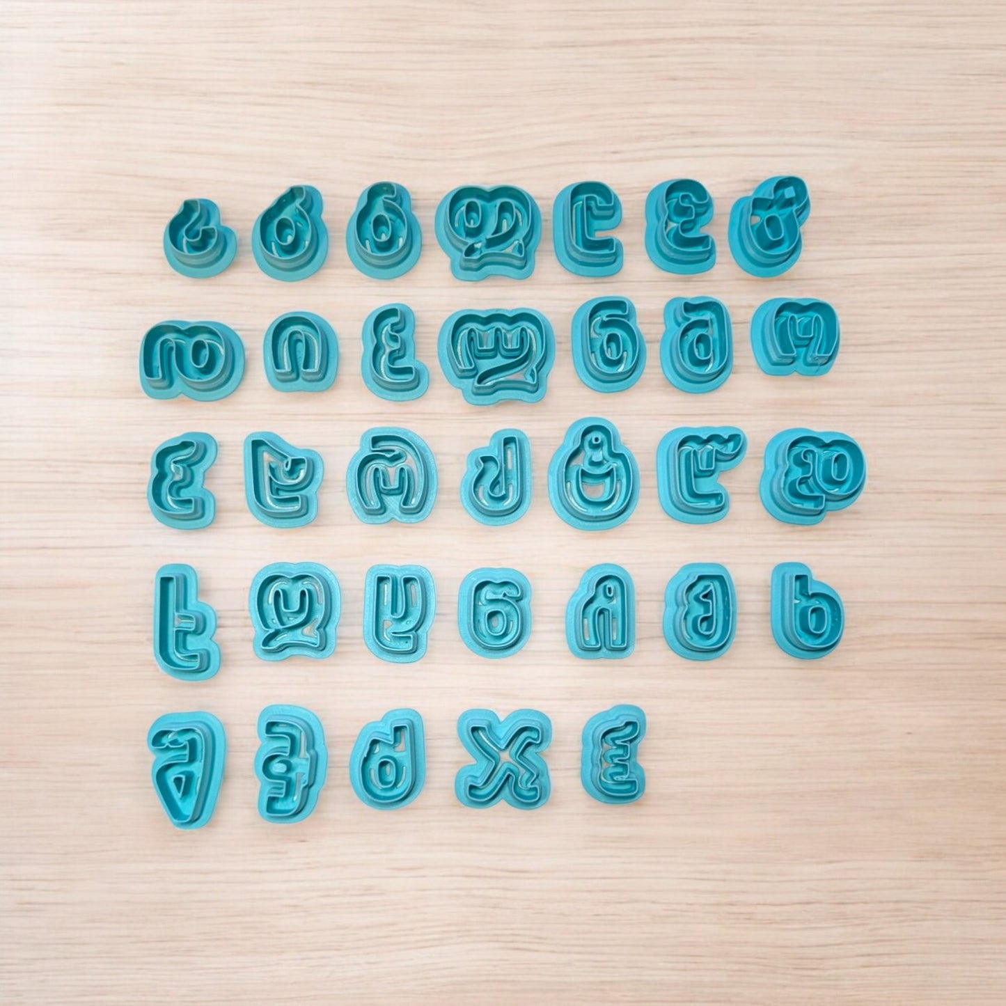 Georgian Alphabet 33 Piece Cookie Cutter Set: for Cookies, Ceramics, Pottery, Polymer Clay, Fondant and More