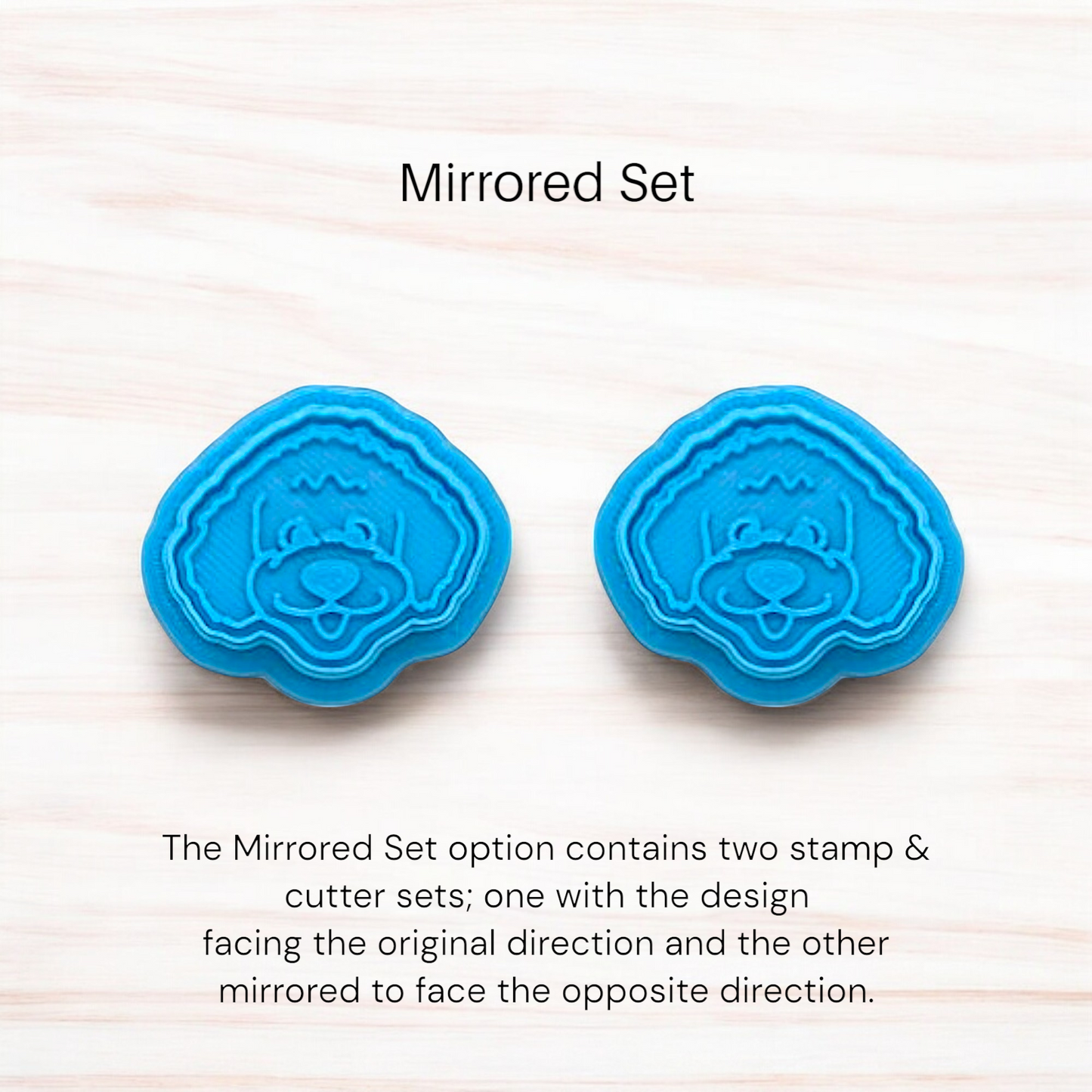 Golden Doodle Dog Head Cookie Cutter & Stamp Set: Versatile Tool for Cookies, Ceramics, Pottery, Fondant, and More