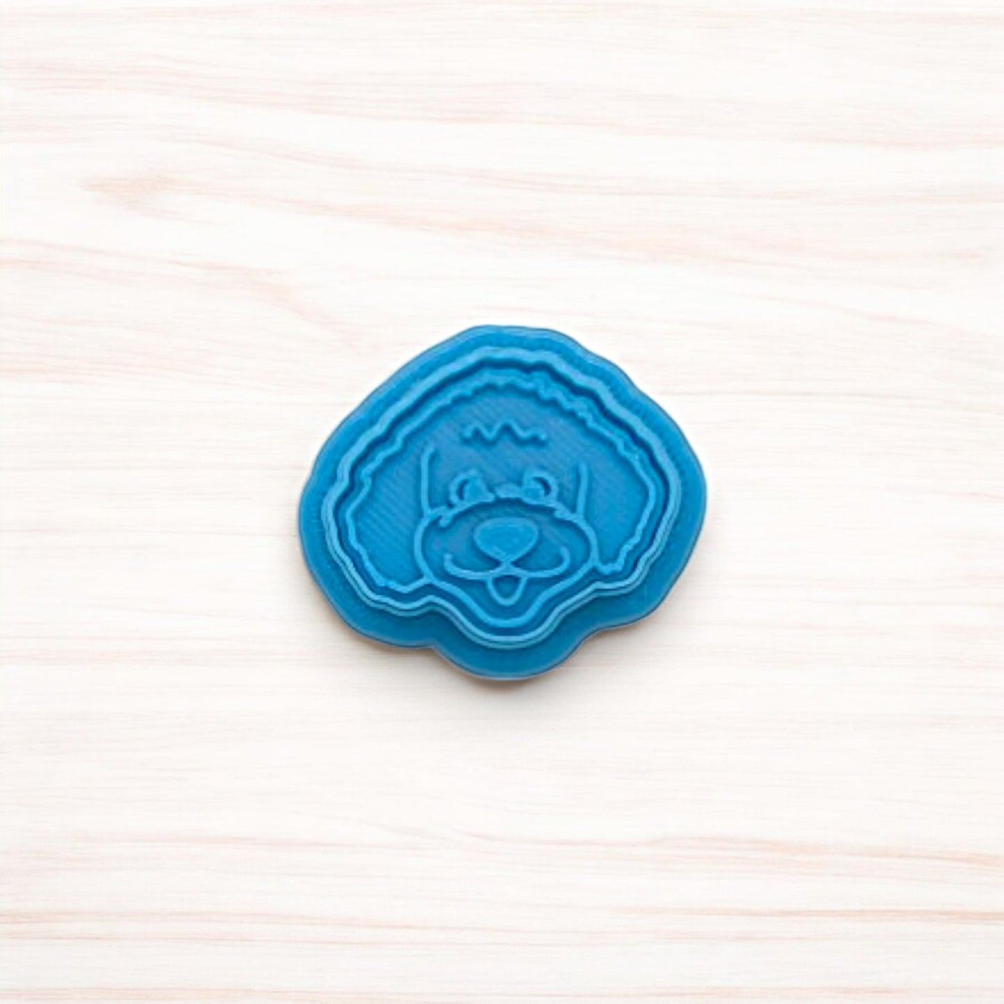 Golden Doodle Dog Head Cookie Cutter & Stamp Set: Versatile Tool for Cookies, Ceramics, Pottery, Fondant, and More