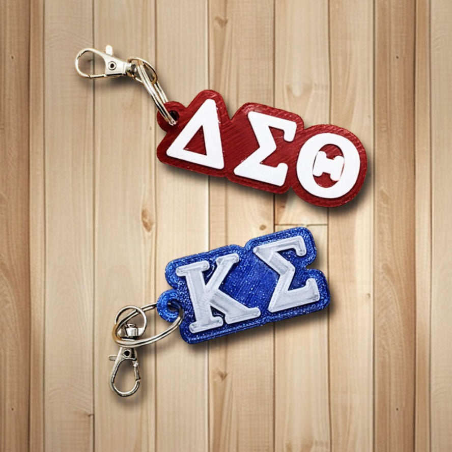Greek Sorority Keychain/Zipper clip with Personalization Options