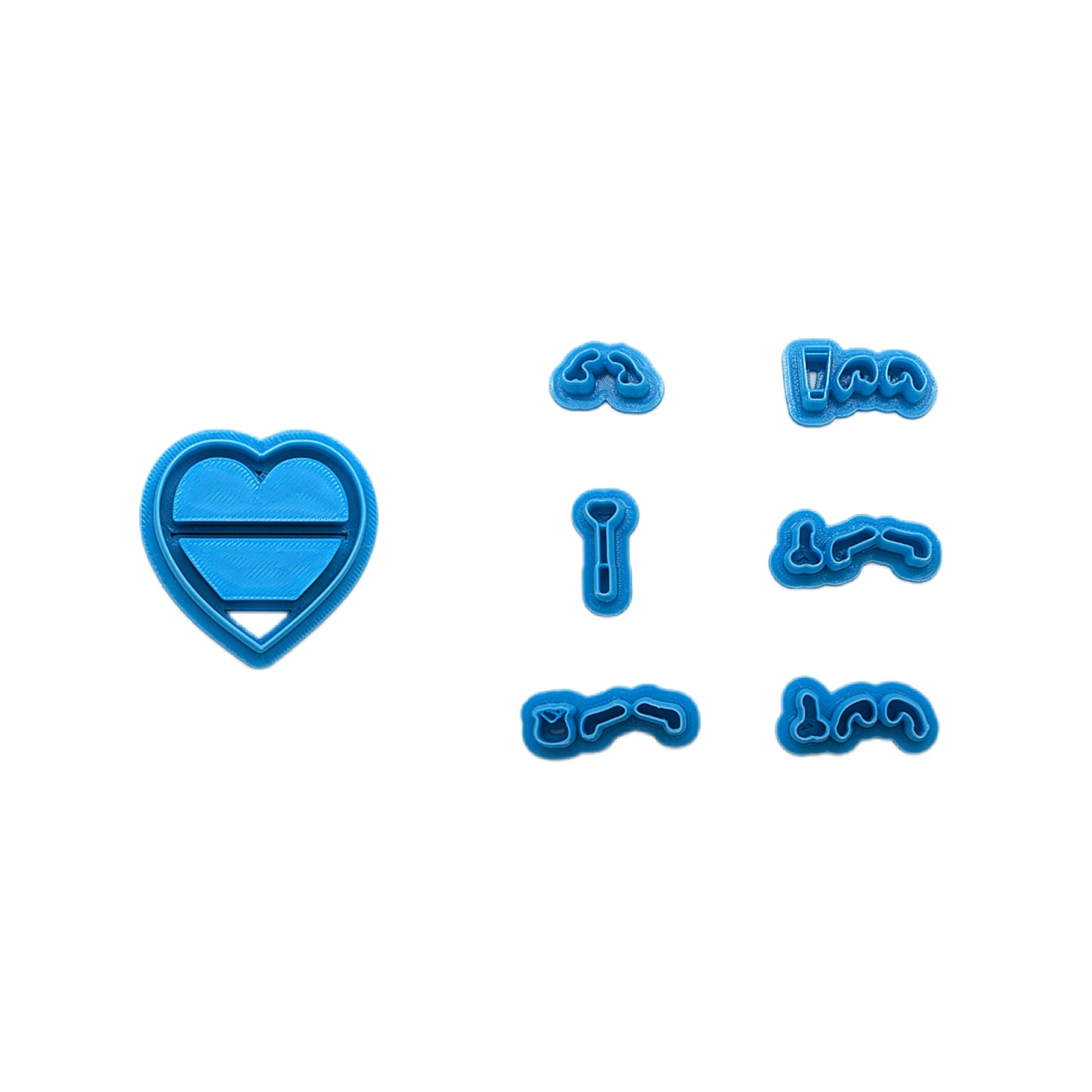 Naughty Nook Heart Cutter Set with Miniature Adult-Theme Toy Cutter Options: Idea for Ceramics, Pottery & Polymer Clay Jewelry