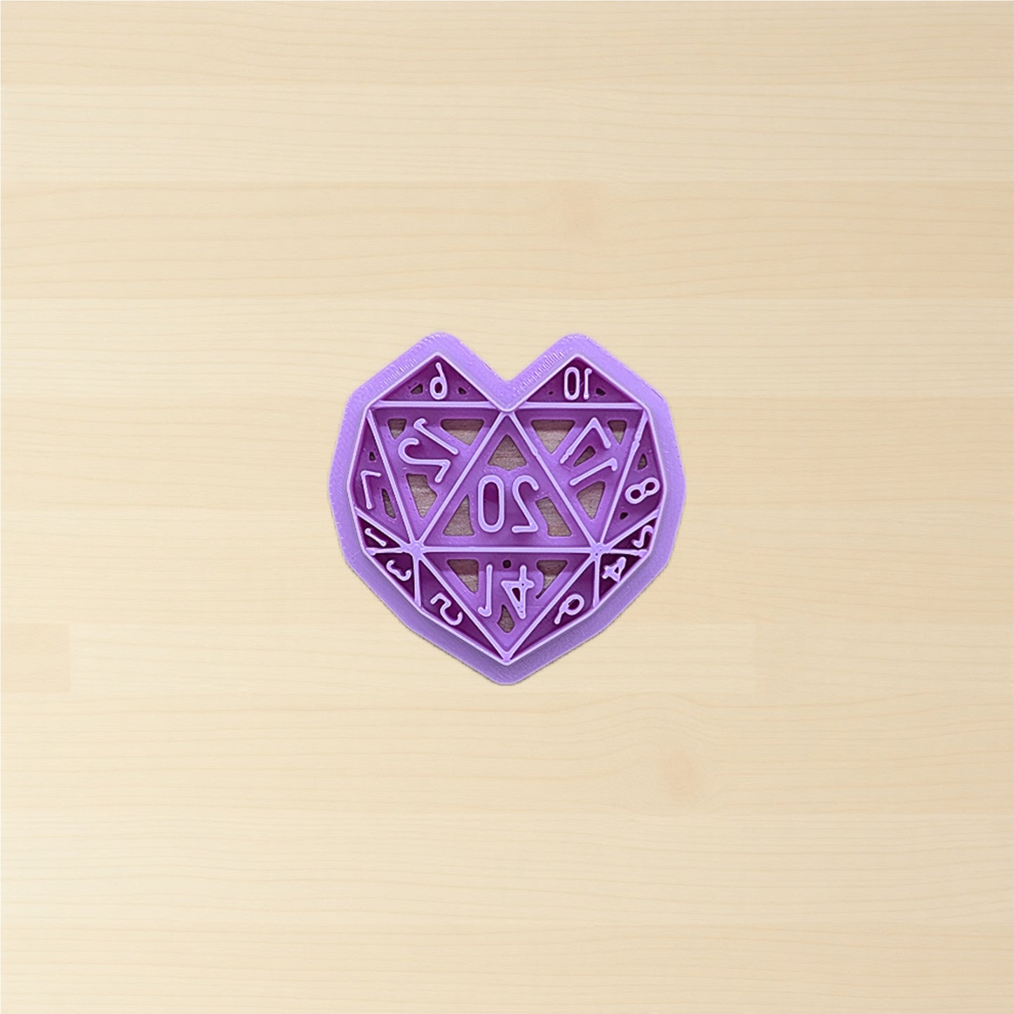 Polyhedral Heart Dice Love Games Cookie Cutter: Ideal for Cookies, Ceramics, Pottery, Polymer Clay, Fondant