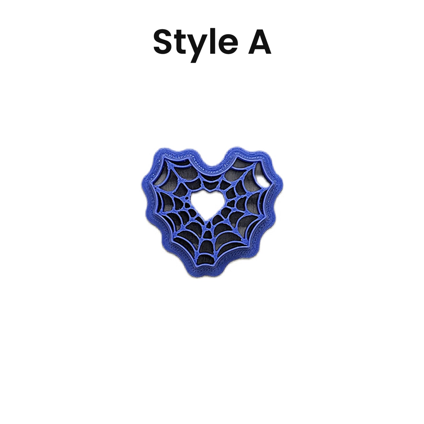 Heart Shaped Spiderweb Cookie Cutter with 2 Style Options: for Ceramics, Pottery, Polymer Clay, Fondant - Multi-Medium Craft & Baking Tool