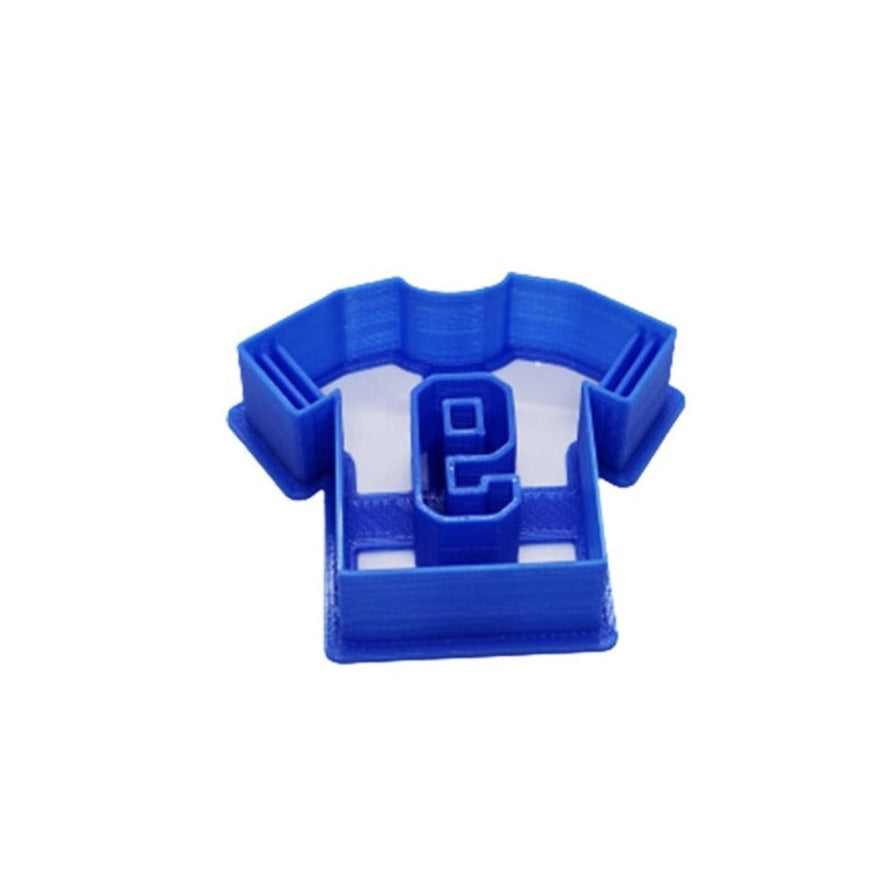 Football Jersey Cookie Cutter/Clay Cutter with Customizable Player Number Option | Style A