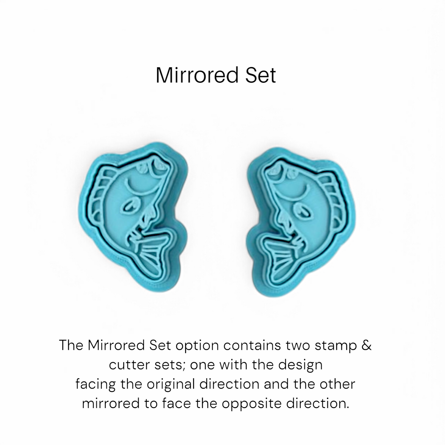 Jumping Bass Fish Cutter & Stamp Set: Versatile Tool for Cookies, Ceramics, Pottery, Fondant, and More