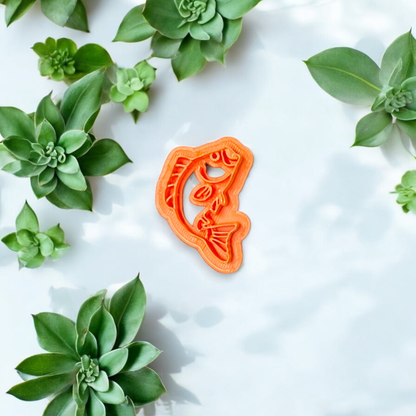 Bass Fish Cookie Cutter for Cookies, Ceramics, Pottery, Polymer Clay, Fondant - Multi-Medium Craft & Baking Tool