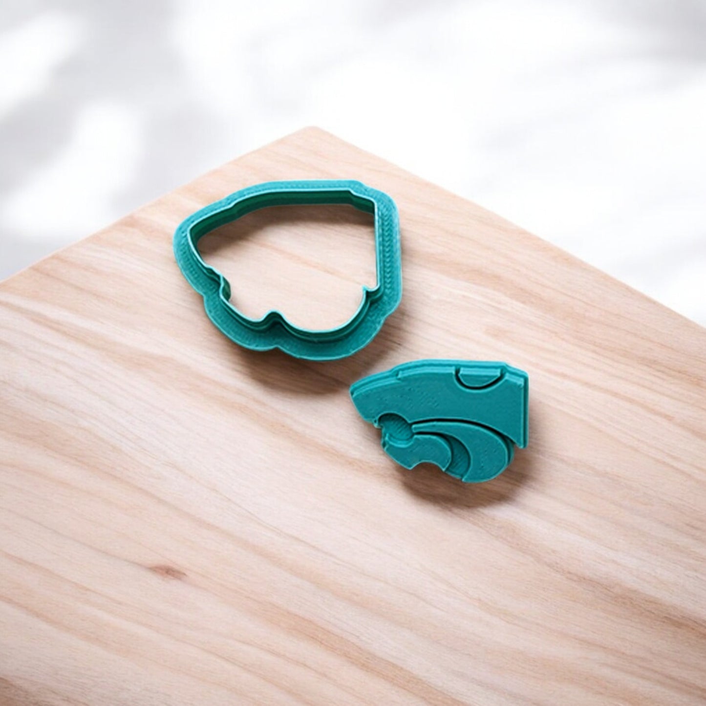 K-State Wildcat Cookie Cutter & Stamp Set: Ideal for Cookies, Ceramics, Pottery, Polymer Clay, and Fondant