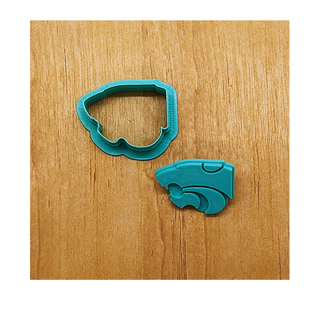 K-State Wildcat Cookie Cutter & Stamp Set: Ideal for Cookies, Ceramics, Pottery, Polymer Clay, and Fondant