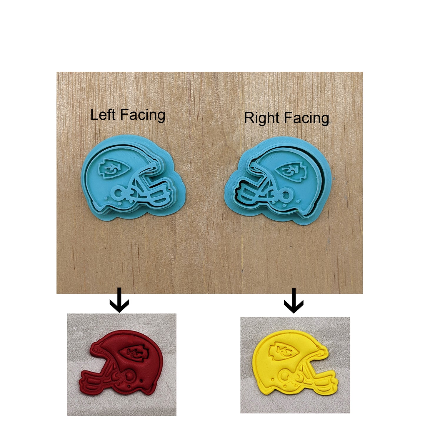 Kansas City Chiefs Football Helmet Cookie Cutter & Stamp Set