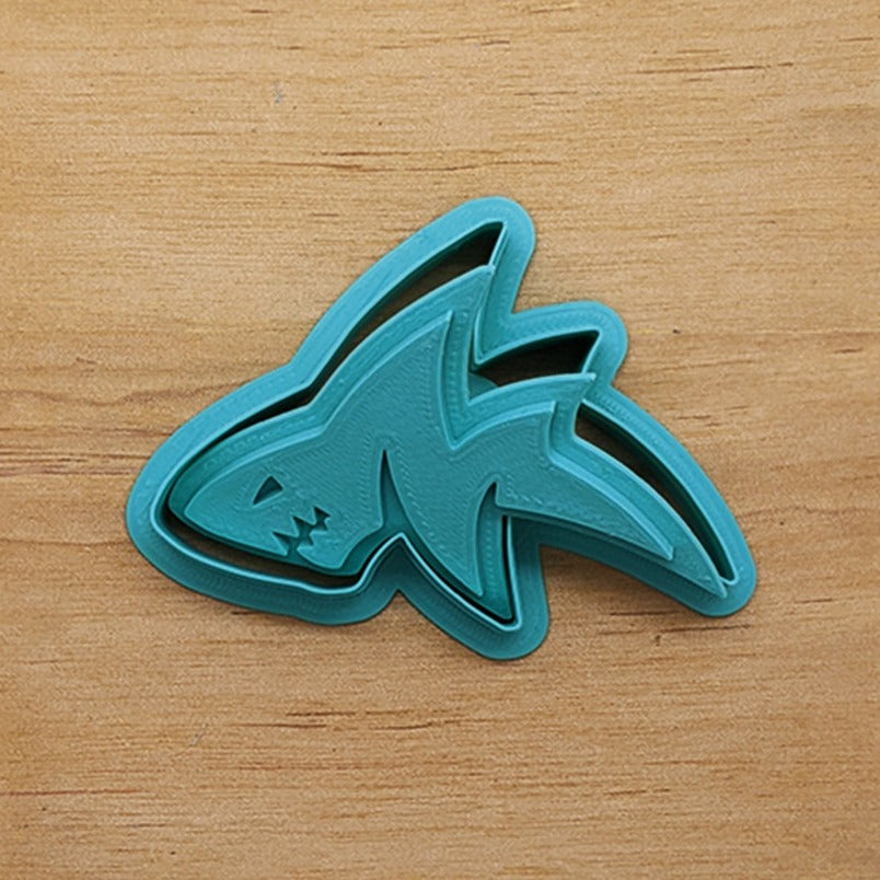 Ole Miss Landshark Cookie Cutter & Stamp Set