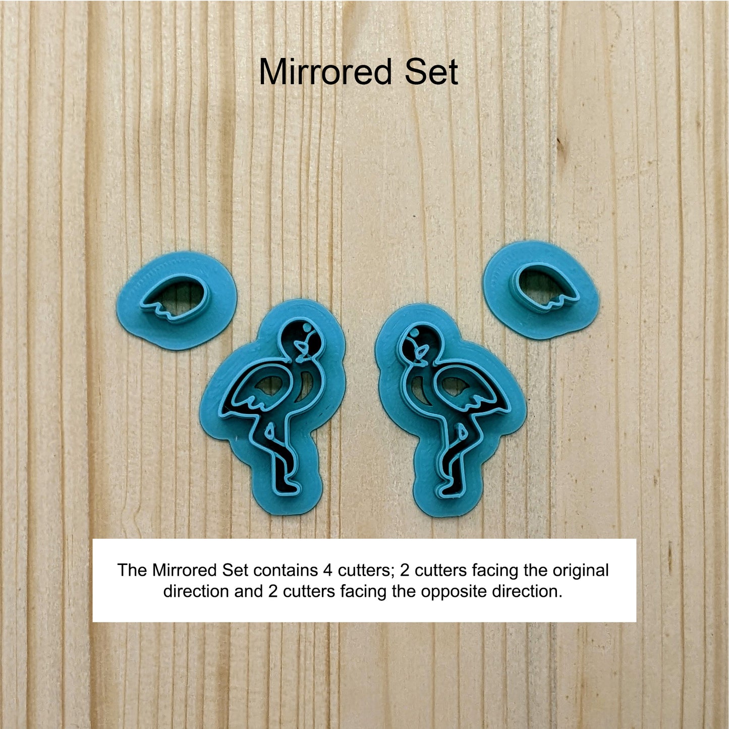 Flamingo and Wing 2 Piece Cutter Set for Cookies, Ceramics, Pottery, Polymer Clay, Fondant - Multi-Medium Craft & Baking Tool