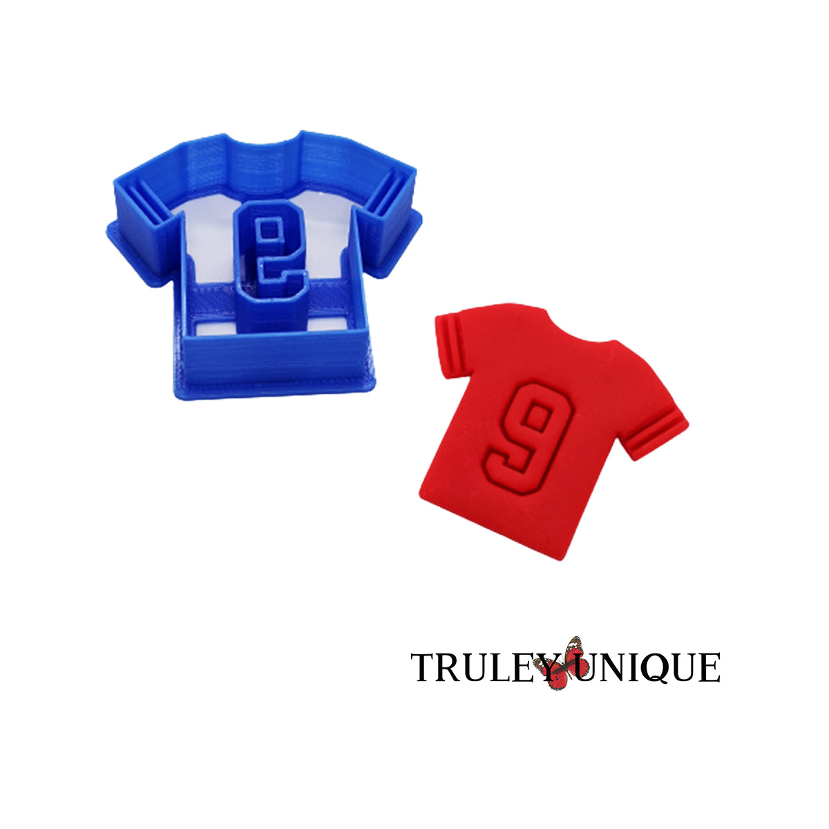 Football Jersey Cookie Cutter/Clay Cutter with Customizable Player Number Option | Style A