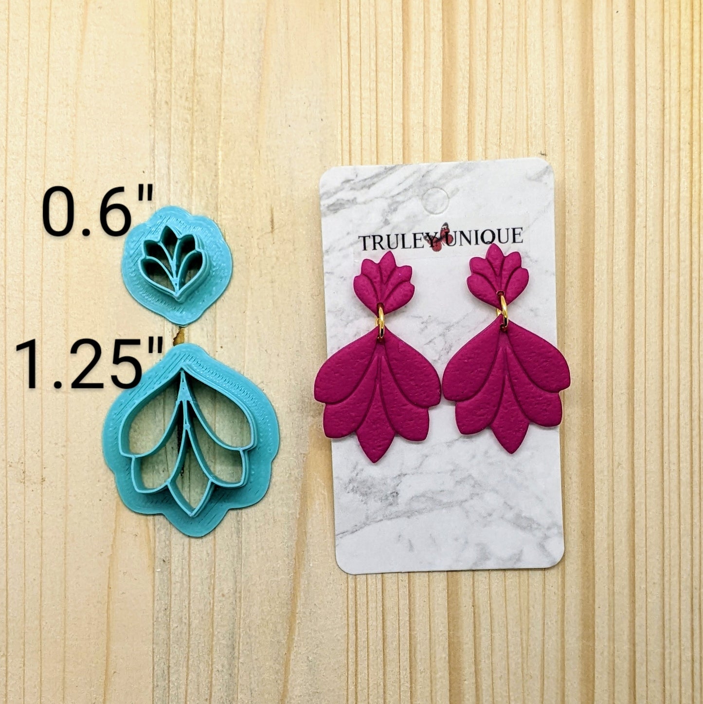Quintet of Leaves Cookie Cutter for Ceramics, Pottery, Polymer Clay, Fondant - Multi-Medium Craft & Baking Tool