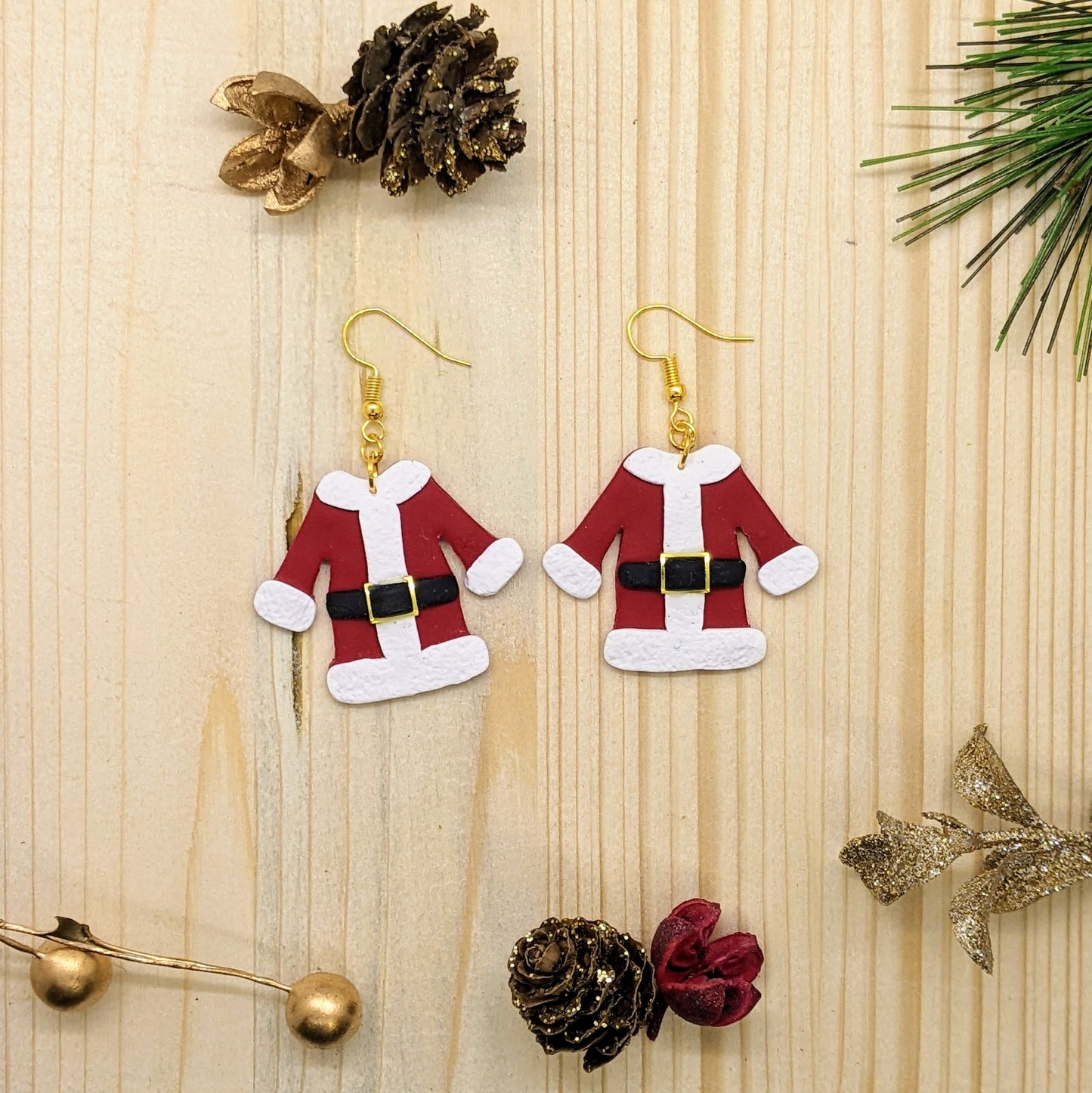 4 Piece Santa Claus Coat Cookie Cutter Set: Ideal for Cookies, Ceramics, Pottery, Polymer Clay, and Fondant