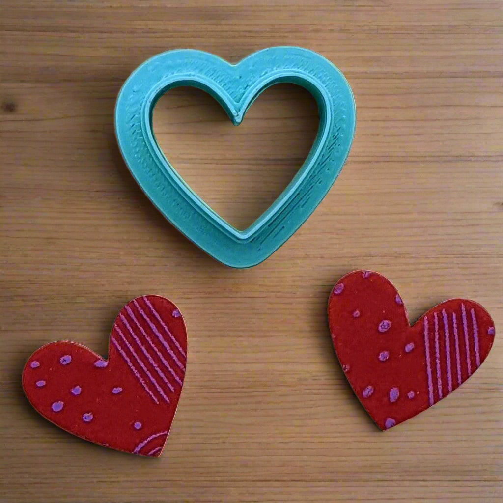 Heart Shape Cookie Cutter - Style A: Ideal for Cookies, Ceramics, Pottery, Polymer Clay, and Fondant