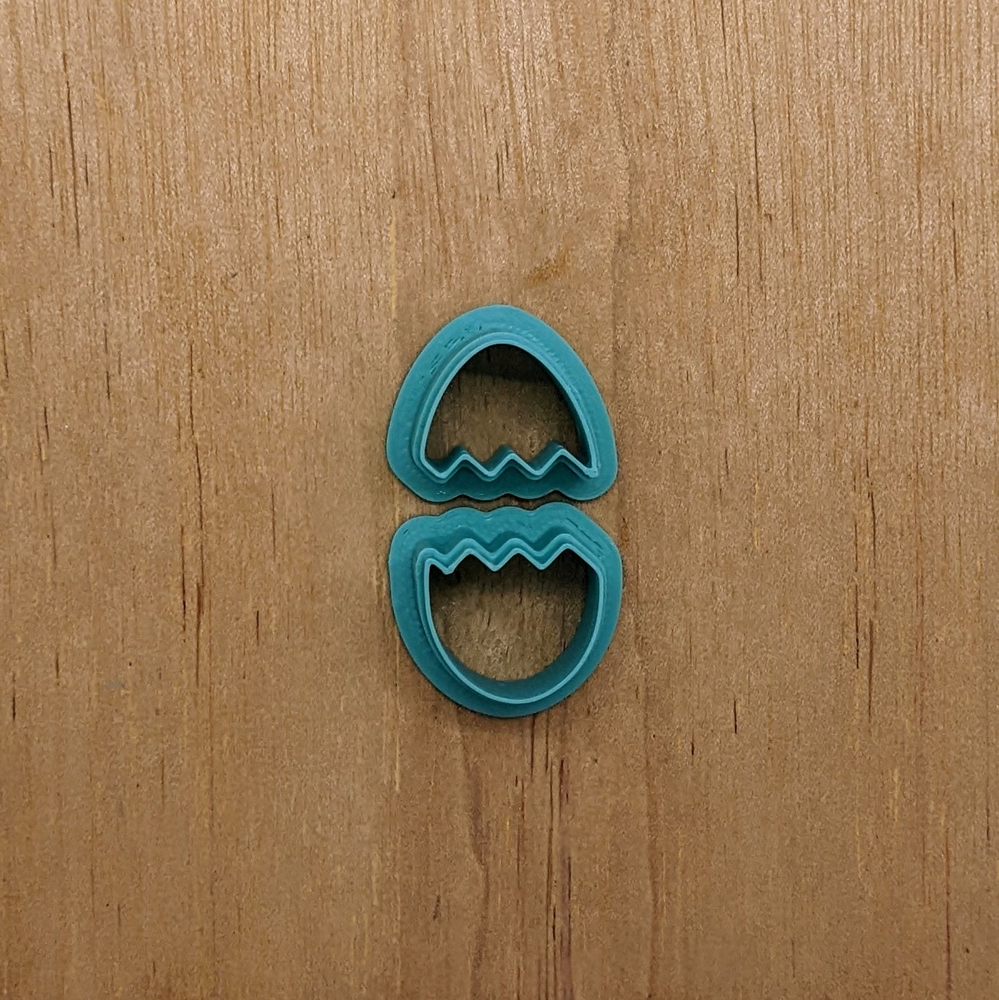 Cracked Egg 2 Piece Cookie Cutter for Cookies, Ceramics, Pottery, Polymer Clay, Fondant - Multi-Medium Craft & Baking Tool
