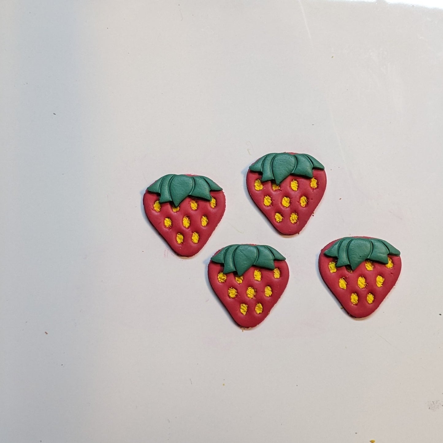 Strawberry Delight 3-Piece Cutter & Stamp Set: Ideal for Cookies, Ceramics, Pottery, Polymer Clay, Fondant, and More